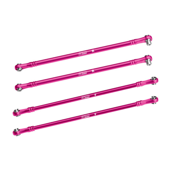 Aluminum 7075-T6 Alloy Upper Link Bar Set For Vanquish 1:10 H10 Optic Kit / Yokohama RTR / Sparco RTR Rock Crawler Upgrades - Pink
