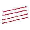 Aluminum 7075-T6 Alloy Upper Link Bar Set For Vanquish 1:10 H10 Optic Kit / Yokohama RTR / Sparco RTR Rock Crawler Upgrades - Red