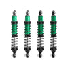 Aluminum 6061-T6 Alloy Front and Rear Adjustable Progressive 89mm Spring Damper Shock Absorber 4Pc Set For Vanquish 1:10 H10 Optic Kit / Yokohama RTR / Sparco RTR Rock Crawler Upgrades - Green