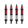 Aluminum 6061-T6 Alloy Front and Rear Adjustable Progressive 89mm Spring Damper Shock Absorber 4Pc Set For Vanquish 1:10 H10 Optic Kit / Yokohama RTR / Sparco RTR Rock Crawler Upgrades - Red
