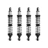 Aluminum 6061-T6 Alloy Front and Rear Adjustable Progressive 89mm Spring Damper Shock Absorber 4Pc Set For Vanquish 1:10 H10 Optic Kit / Yokohama RTR / Sparco RTR Rock Crawler Upgrades - Silver