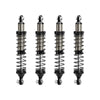 Aluminum 6061-T6 Alloy Front and Rear Adjustable Progressive 89mm Spring Damper Shock Absorber 4Pc Set For Vanquish 1:10 H10 Optic Kit / Yokohama RTR / Sparco RTR Rock Crawler Upgrades - Titanium