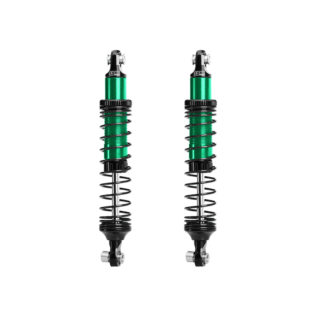 6061-T6 Alloy Front Or Rear Adjustable 89mm Shock Set For Vanquish 1:10 H10 Optic / Yokohama / Sparco Rock Crawler Upgrades - Green