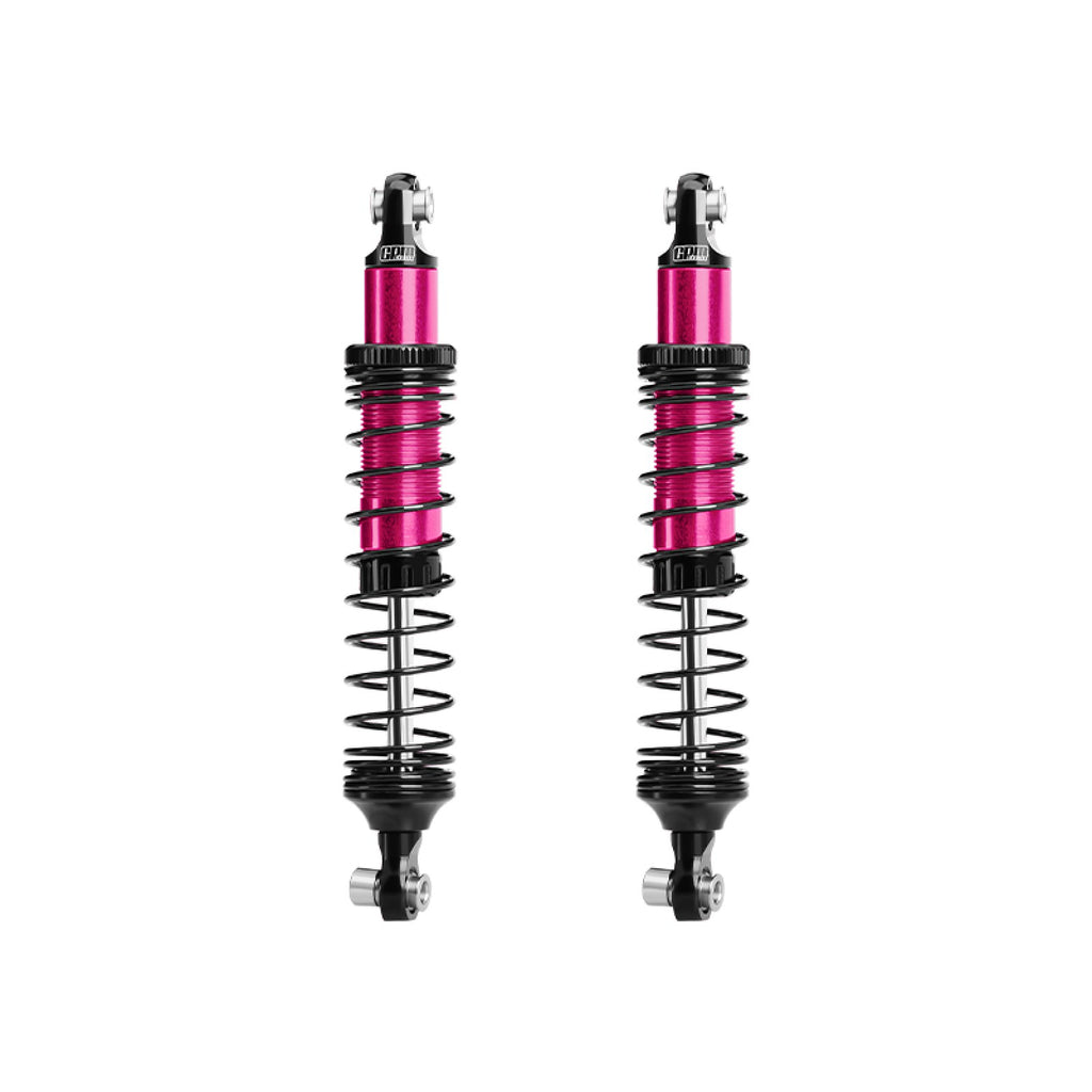 6061-T6 Alloy Front Or Rear Adjustable 89mm Shock Set for Vanquish 1:10 H10 Optic/Yokohama/Sparco Rock Crawler Upgrades - Pink