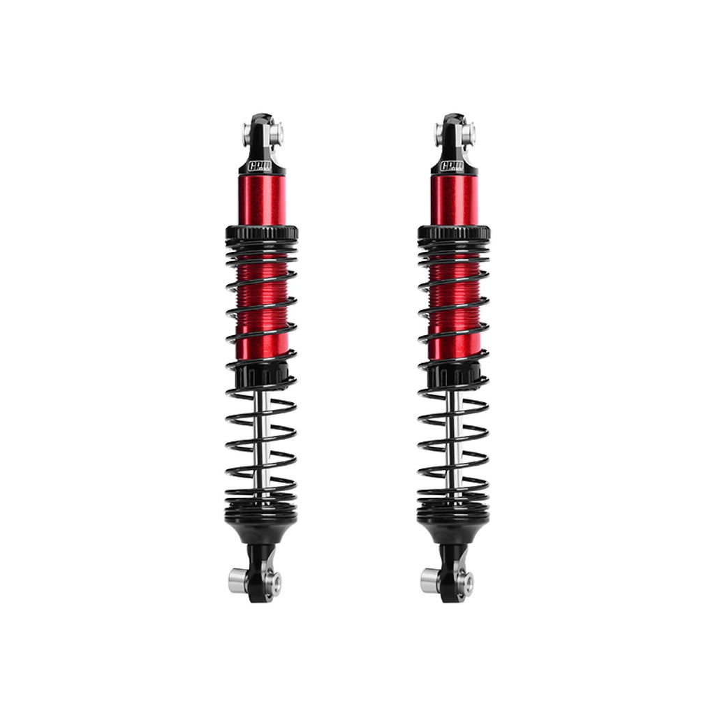 6061-T6 Alloy Front Or Rear Adjustable 89mm Shock Set For Vanquish 1:10 H10 Optic / Yokohama / Sparco Rock Crawler Upgrades - Red