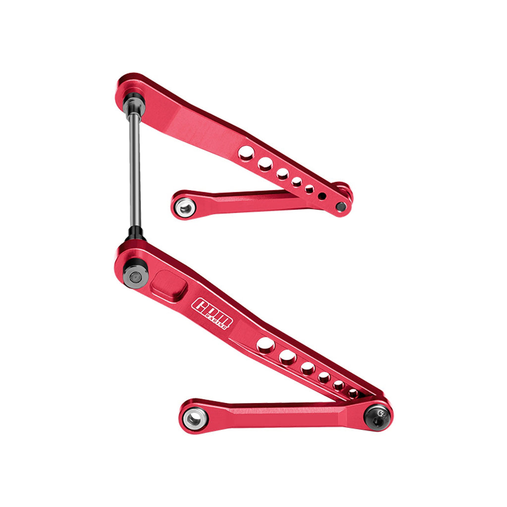 Aluminum 7075-T6 Alloy Rear Sway Bar Set For Vanquish 1:10 H10 Optic Kit / Yokohama RTR / Sparco RTR Rock Crawler Upgrades - Red