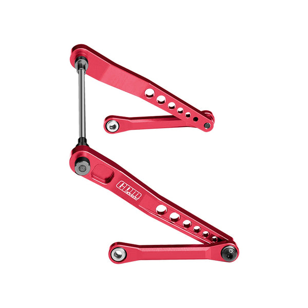 Aluminum 7075-T6 Alloy Rear Sway Bar Set For Vanquish 1:10 H10 Optic Kit / Yokohama RTR / Sparco RTR Rock Crawler Upgrades - Red