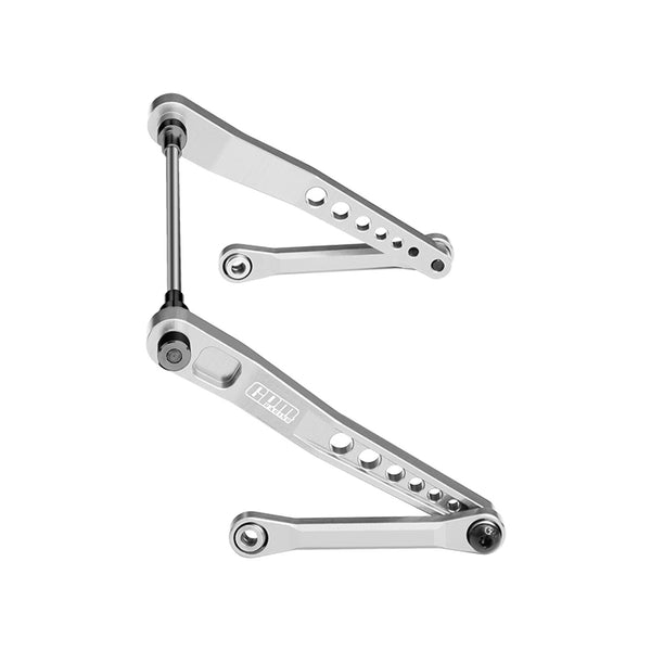 Aluminum 7075-T6 Alloy Rear Sway Bar Set For Vanquish 1:10 H10 Optic Kit / Yokohama RTR / Sparco RTR Rock Crawler Upgrades - Silver