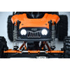 Aluminum 7075-T6 Alloy Front Bumper With White Light For Vanquish 1:10 H10 Optic Kit / Yokohama RTR / Sparco RTR Rock Crawler Upgrades - Silver