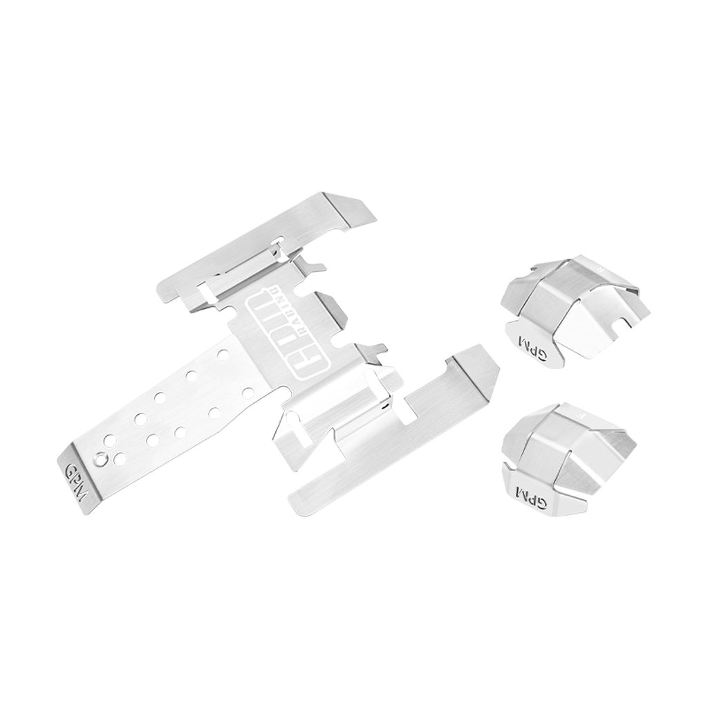 Stainless Steel Chassis Skid Kit Thick 1mm For Vanquish 1:10 H10 Optic Kit / Yokohama RTR / Sparco RTR Rock Crawler Upgrades 
