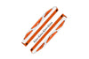 Aluminum Chassis Nerf Bars (Silver Inlay A Version) For Traxxas HOSS 4X4 VXL 90076-4 - 6Pc Set Orange