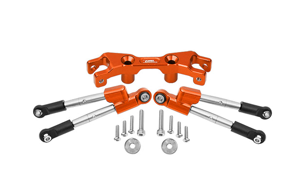 Aluminum Rear Tie Rods With Stabilizer For 1/10 Traxxas HOSS 4X4 VXL 90076-4 - 13Pc Set Orange