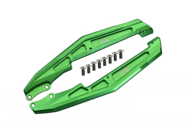 Losi 1/18 Mini-T 2.0 2WD Stadium Truck Aluminum Chassis Side Bars - 10Pc Set Green