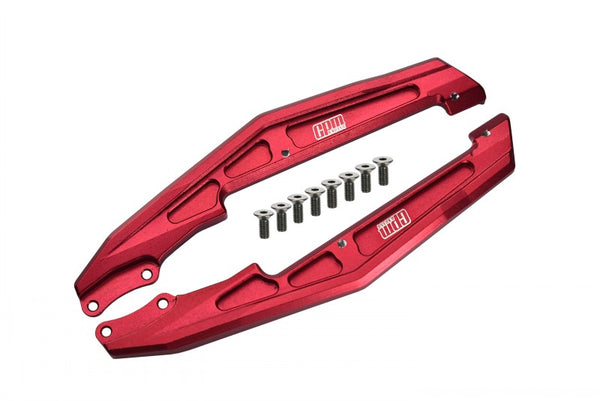 Losi 1/18 Mini-T 2.0 2WD Stadium Truck Aluminum Chassis Side Bars - 10Pc Set Red