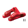 Aluminum 7075 Alloy Rear Wing Mount For LOSI 1:24 Micro-B 2WD Buggy RTR-LOS00007 / 1:28 Micro-T 2S 2WD RTR Stadium Truck-LOS-1392 Upgrades - Red
