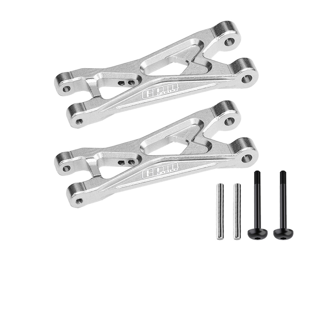 Aluminium 7075 Alloy Rear Lower Arms for LOSI 1:24 Micro-B 2WD Buggy RTR-LOS00007 / 1:28 Micro-T 2S 2WD RTR Stadium Truck-LOS-1392 Upgrades - Silver