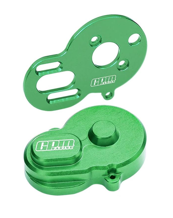 Aluminum 7075 Alloy Motor Plate & Rear Main Gear Cover For LOSI 1/24 Micro-B 2WD Buggy RTR-LOS00007 Upgrade Parts - Green