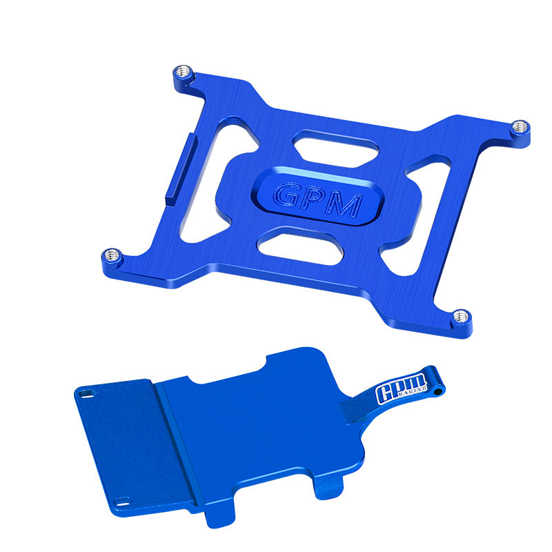 Aluminum 7075 Alloy Battery Holder & Electronics And Receiver Mounting Plate For LOSI 1/24 Micro-B 2WD Buggy RTR-LOS00007 Upgrades - Blue