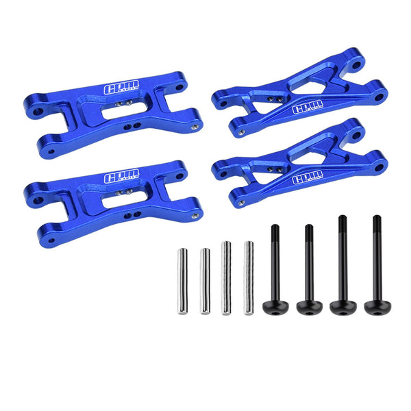 7075 Alloy Front & Rear Lower Arms Aluminium Upgrade Combo for LOSI 1:24 Micro-B 2WD Buggy RTR-LOS00007 / 1:28 Micro-T 2S 2WD RTR Stadium Truck-LOS-1392 Upgrades - Blue