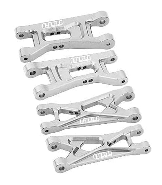 7075 Alloy Front & Rear Lower Arms Aluminum Upgrade Combo For LOSI 1/24 Micro-B 2WD Buggy RTR-LOS00007 - Silver
