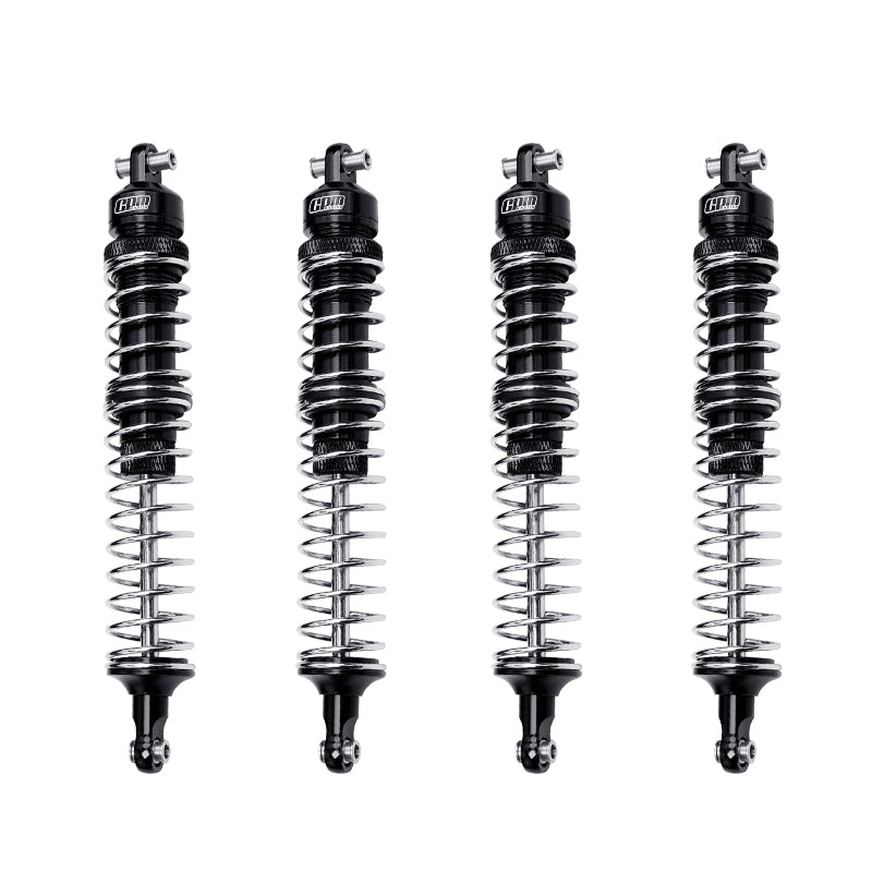 Aluminum Upgrade Combo Set B (Front+Rear Spring Dampers 130mm) For Losi 1:8 LMT 4WD Solid Axle Monster Truck LOS04022 / Mega Truck Brushless LOS04024 / LMT Grave Digger/ Sonuva Digger LOS04021 - Black