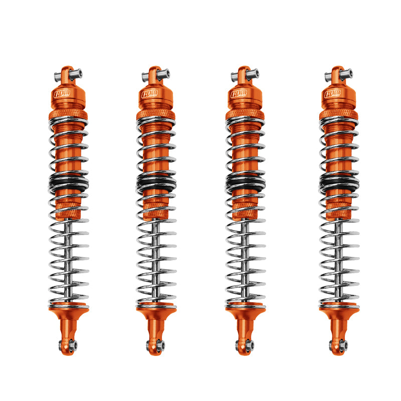 Aluminum Upgrade Combo Set B (F+R Spring Dampers 130mm) For Losi 1:8 LMT 4WD Solid Axle Monster Truck LOS04022 / LMT Mega Truck Brushless LOS04024 / LMT Grave Digger / Son-uva Digger LOS04021 - Orange