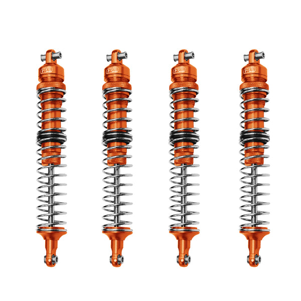 Aluminum Upgrade Combo Set B (F+R Spring Dampers 130mm) For Losi 1:8 LMT 4WD Solid Axle Monster Truck LOS04022 / LMT Mega Truck Brushless LOS04024 / LMT Grave Digger / Son-uva Digger LOS04021 - Orange