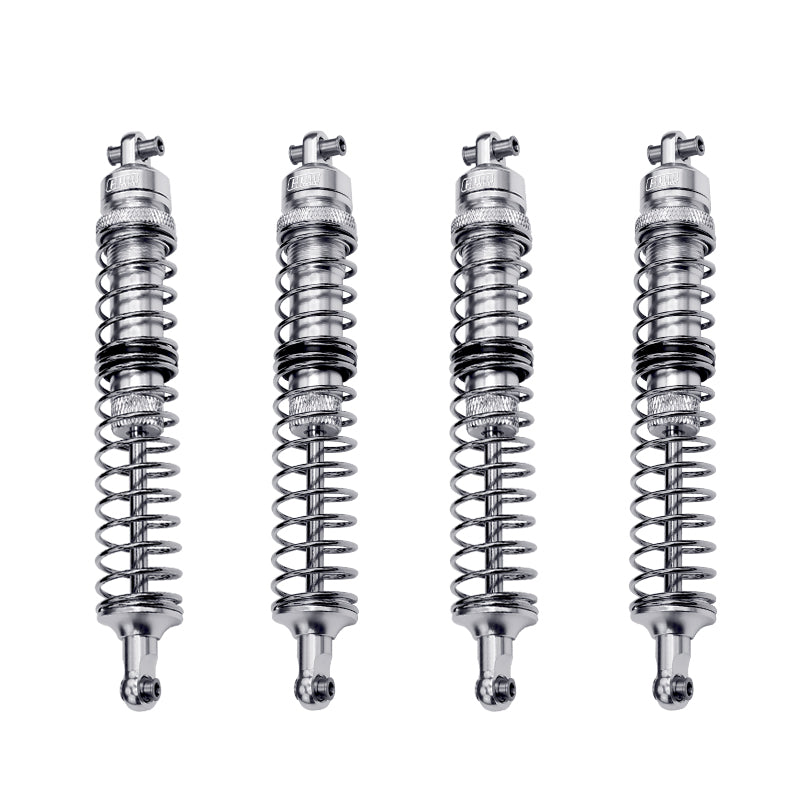 Aluminum Upgrade Combo Set B (F+R Spring Dampers 130mm) For Losi 1:8 LMT 4WD Solid Axle Monster Truck LOS04022 / LMT Mega Truck Brushless LOS04024 / LMT Grave Digger / Son-uva Digger LOS04021 - Silver