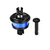 4140 Steel + Aluminum 7075 Alloy Front Or Rear Complete Differential 13/43T/1.0 Mod For LOSI 1/8 LMT 1.0 / 2.0 Solid Axle Monster Truck Upgrades - Blue