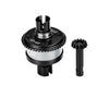 4140 Steel + Aluminum 7075 Alloy Front Or Rear Complete Differential 13/43T/1.0 Mod For LOSI 1/8 LMT 1.0 / 2.0 Solid Axle Monster Truck Upgrades - Silver