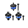 4140 Steel + Aluminum 7075 Alloy Front & Center & Rear Complete Differential 13/43T/1.0 MOD For LOSI 1:8 LMT 1.0 / LMT 2.0 / 1:10 TLR Tuned LMT Solid Axle Monster Truck Upgrades - Blue