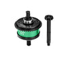 4140 Steel + Aluminum 7075 Alloy Center Complete Differential 13/43T/1.0 Mod For LOSI 1/8 LMT 1.0 / 2.0 Solid Axle Monster Truck Upgrades - Green