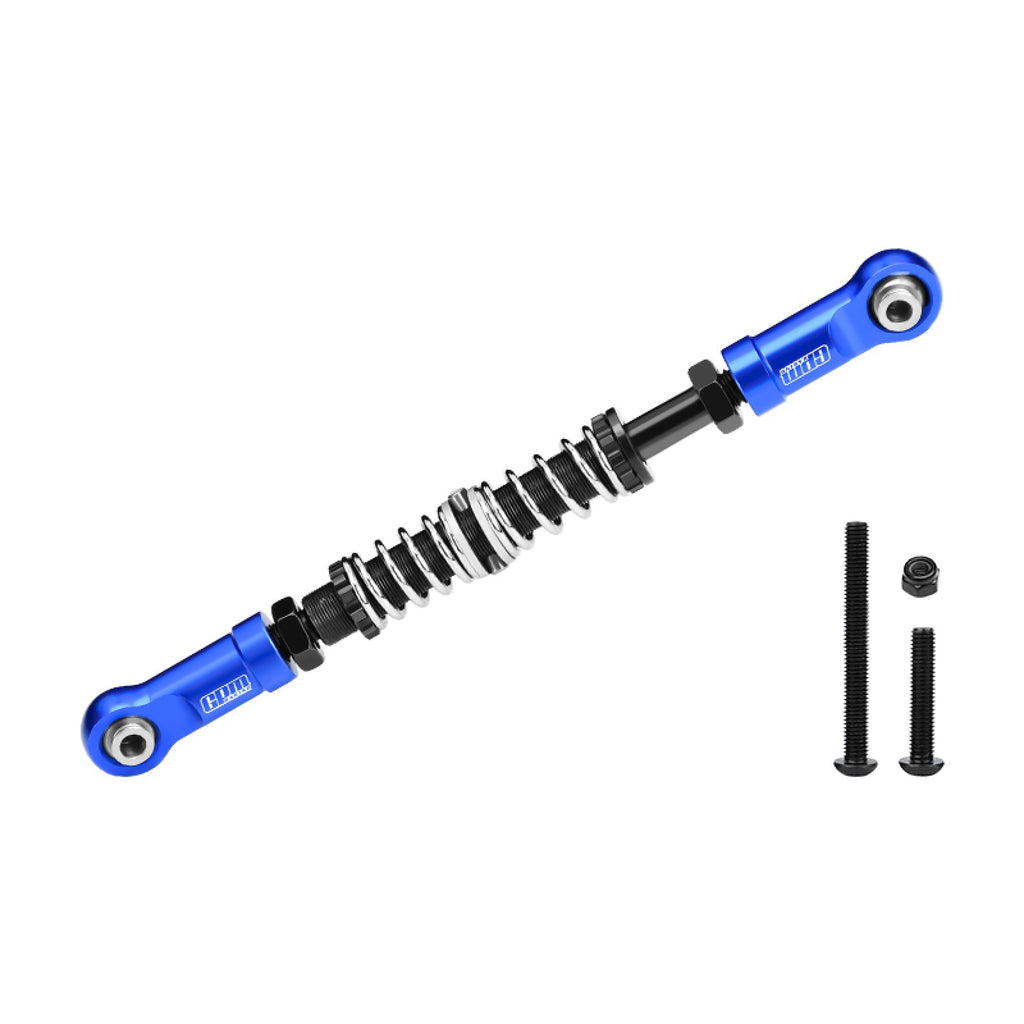 Aluminum 7075-T6 Alloy Servo Steering Link Adjustable Length / Spring Force For Losi 1:8 LMT 1.0 / 2.0 / 1:10 TLR TUNED LMT Monster Truck Upgrades - Blue