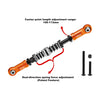 Aluminum 7075-T6 Alloy Servo Steering Link Adjustable Length / Spring Force For Losi 1:8 LMT 1.0 / 2.0 / 1:10 TLR TUNED LMT Monster Truck Upgrades - Orange