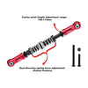 Aluminum 7075-T6 Alloy Servo Steering Link Adjustable Length / Spring Force For Losi 1:8 LMT 1.0 / 2.0 / 1:10 TLR TUNED LMT Monster Truck Upgrades - Red