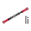 Aluminum 7075-T6 Alloy Servo Steering Link Adjustable Length / Spring Force For Losi 1:8 LMT 1.0 / 2.0 / 1:10 TLR TUNED LMT Monster Truck Upgrades - Red