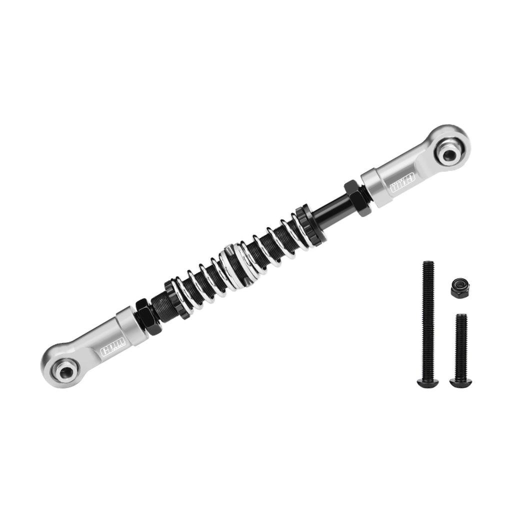 Aluminum 7075-T6 Alloy Servo Steering Link Adjustable Length / Spring Force For Losi 1:8 LMT 1.0 / 2.0 / 1:10 TLR TUNED LMT Monster Truck Upgrades - Silver