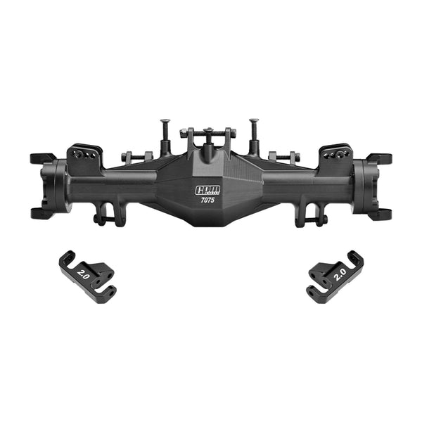 Aluminum 7075-T6 Alloy Quick Release Front Axle Housing Set For Losi 1:8 LMT 1.0 2.0 / 1:10 TLR Tuned LMT Solid Axle Monster Truck Upgrades - Black