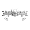 Aluminum 7075-T6 Alloy Quick Release Front Axle Housing Set For Losi 1:8 LMT 1.0 2.0 / 1:10 TLR Tuned LMT Solid Axle Monster Truck Upgrades - Silver