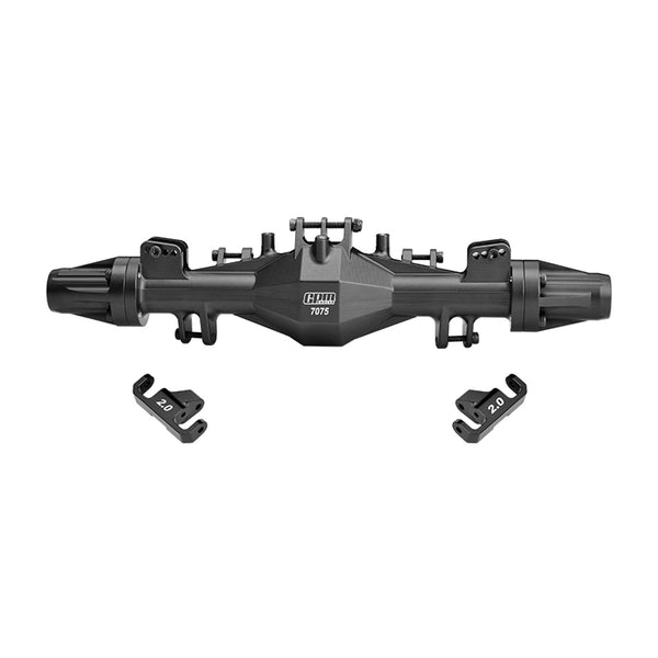 Aluminum 7075-T6 Alloy Quick Release Rear Axle Housing Set For Losi 1:8 LMT 1.0 2.0 / 1:10 TLR Tuned LMT Solid Axle Monster Truck Upgrades - Black