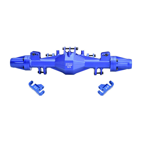 Aluminum 7075-T6 Alloy Quick Release Rear Axle Housing Set For Losi 1:8 LMT 1.0 2.0 / 1:10 TLR Tuned LMT Solid Axle Monster Truck Upgrades - Blue