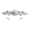Aluminum 7075-T6 Alloy Quick Release Rear Axle Housing Set For Losi 1:8 LMT 1.0 2.0 / 1:10 TLR Tuned LMT Solid Axle Monster Truck Upgrades - Silver