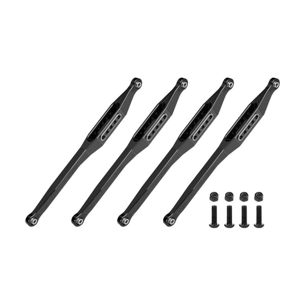 Aluminum 7075-T6 Alloy Lower Link Bar Set For LOSI 1/8 LMT 2.0 Grave Digger 4X4 Solid Axle Brushless Monster Truck-LOS04028 Upgrades - Black