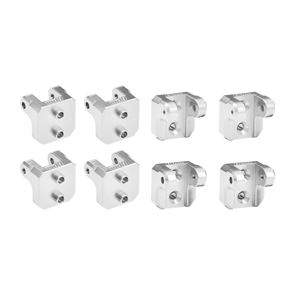 Aluminum 7075-T6 Alloy Front And Rear Upper Shock Mount For LOSI 1/8 LMT 2.0 Grave Digger 4X4 Solid Axle Brushless Monster Truck-LOS04028 Upgrades - Silver
