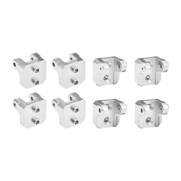 Aluminum 7075-T6 Alloy Front And Rear Upper Shock Mount For LOSI 1/8 LMT 2.0 Grave Digger 4X4 Solid Axle Brushless Monster Truck-LOS04028 Upgrades - Silver