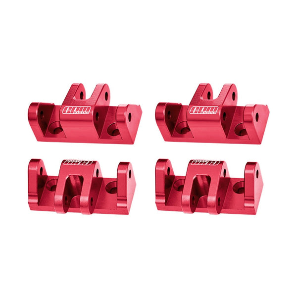 Aluminum 7075-T6 Alloy Lower Shock Mount For LOSI 1/8 LMT 2.0 Grave Digger 4X4 Solid Axle Brushless Monster Truck-LOS04028 Upgrades - Red