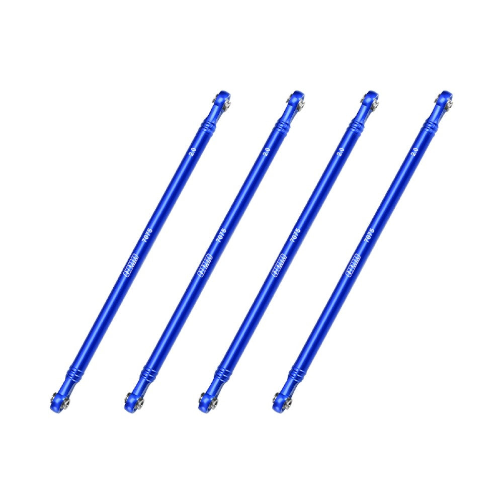 Aluminum 7075-T6 Alloy Upper Link Bar Set For LOSI 1/8 LMT 2.0 Grave Digger 4X4 Solid Axle Brushless Monster Truck-LOS04028 Upgrades - Blue