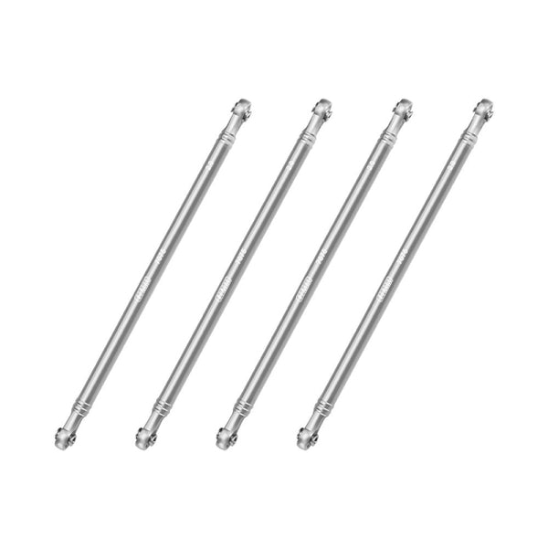 Aluminum 7075-T6 Alloy Upper Link Bar Set For LOSI 1/8 LMT 2.0 Grave Digger 4X4 Solid Axle Brushless Monster Truck-LOS04028 Upgrades - Silver