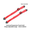 Front Or Rear Suspension Travel Limit Straps For Losi 1:8 LMT 1.0 & 2.0 / 1:6 Super Baja 1.0 & 2.0 / 1:10 Baja REY / Rock REY / Traxxas 1:7 UDR / Axial 1:10 RBX10 - Black+Red