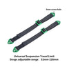 Front Or Rear Suspension Travel Limit Straps For Losi 1:8 LMT 1.0 & 2.0 / 1:6 Super Baja 1.0 & 2.0 / 1:10 Baja REY / Rock REY / Traxxas 1:7 UDR / Axial 1:10 RBX10 - Green+Black